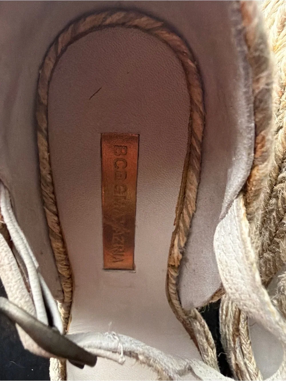 BCBGMaxAzria Natural Braided Espadrille Wedge Sandals